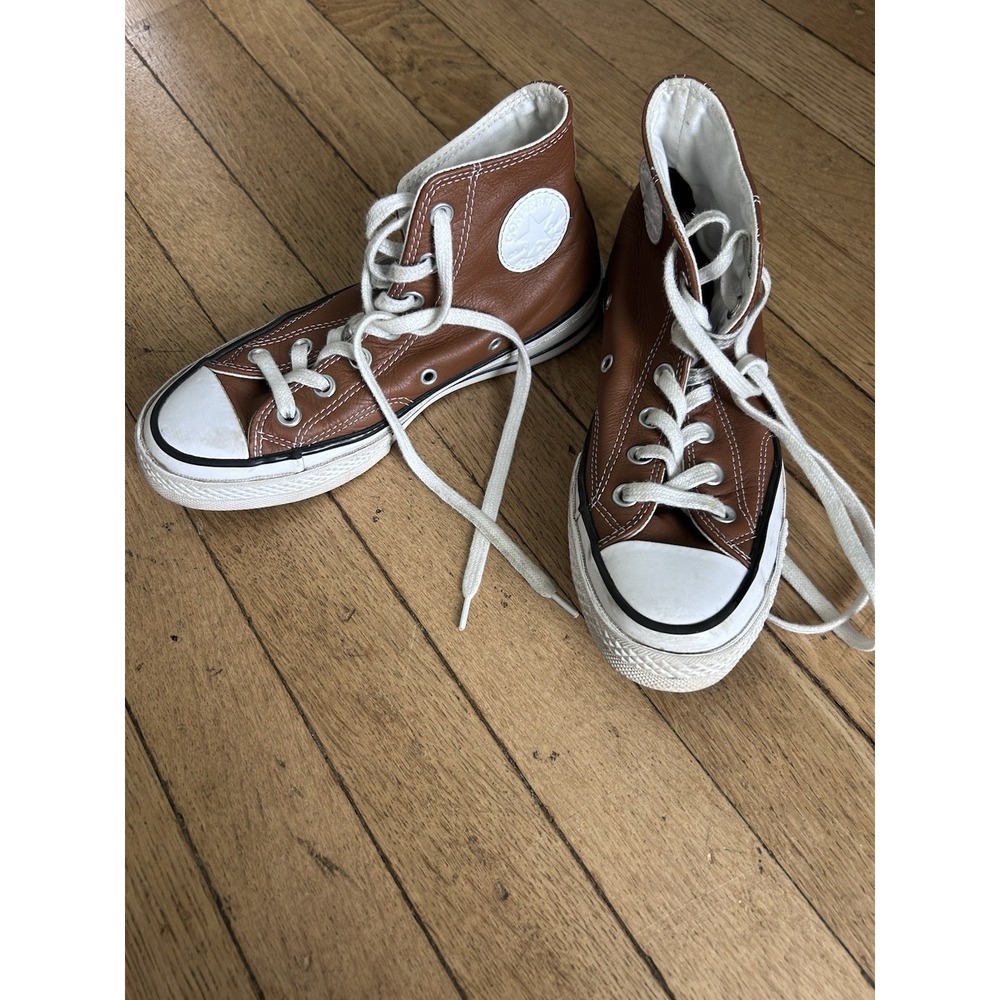 Converse Chuck Taylor All Star Leather High Top Brown Women's 6 Mens 4 - Picture 1 of 9